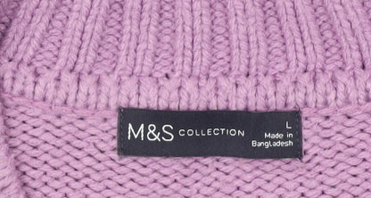 Womens UK Size L Marks and Spencer Purple Pullover Jumper