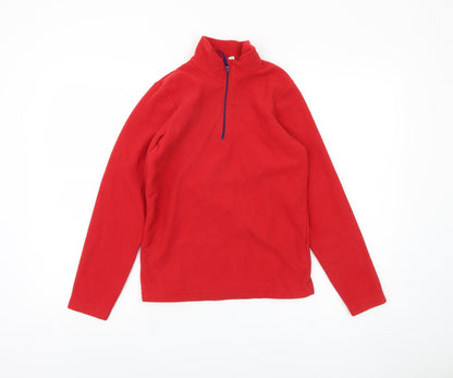Mountain Warehouse Boys Red Fleece 1/4 Zip Sweatshirt 11-12
