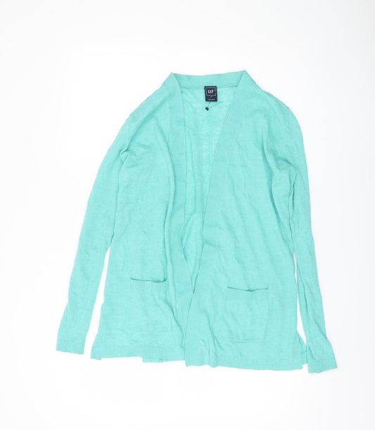 GAP Women's Green XS Open Front Cardigan Long Sleeve Casual