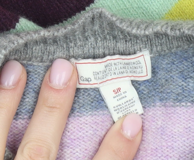 Gap Women's Multicoloured Striped Pullover Jumper S