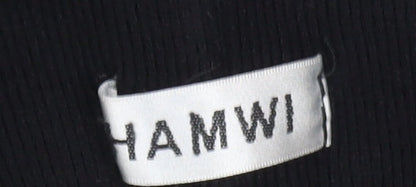 HAMWI Women's Black Trousers Size L Comfortable Fit