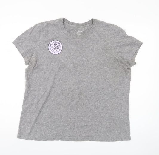 Unisex Adults UK Size XL Nike Grey Jersey T-Shirt