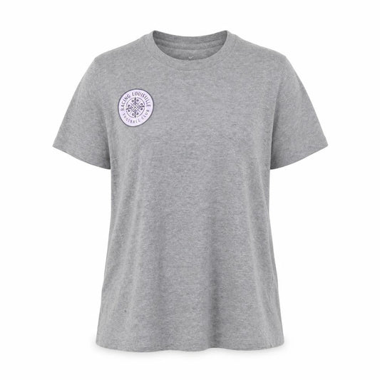 Front view of Nike unisex grey crew neck t-shirt xl