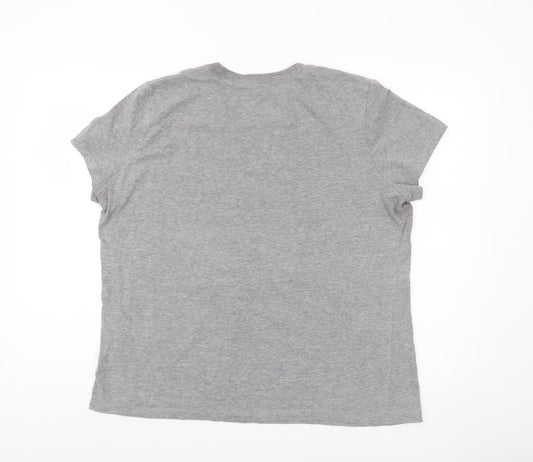 Unisex Adults UK Size XL Nike Grey Jersey T-Shirt