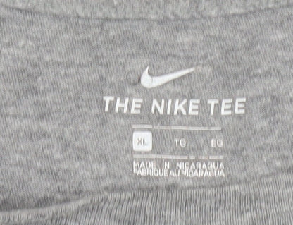 Unisex Adults UK Size XL Nike Grey Jersey T-Shirt