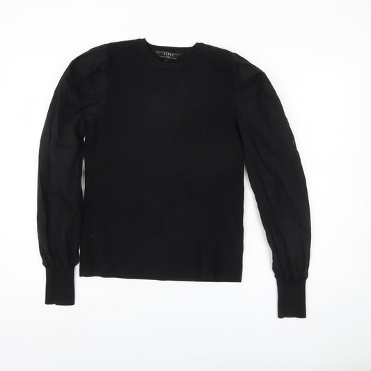 Womens UK Size 10 Lipsy Black Pullover Jumper