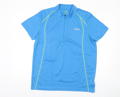 Crivit Men's Blue Running Top L 1/4 Zip Lightweight