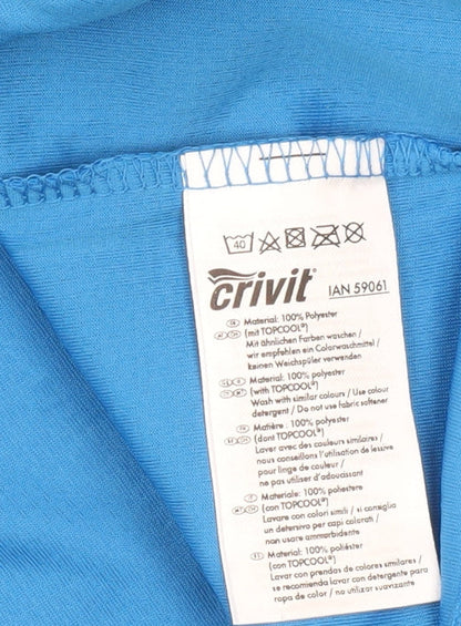 Crivit Men's Blue Running Top L 1/4 Zip Lightweight