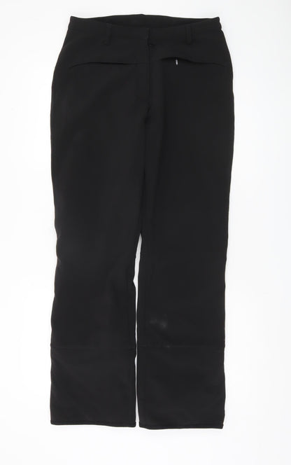 Oxylane Black Women's Trousers Size 14 Mid Rise