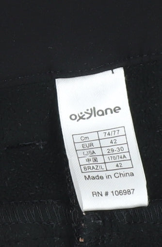 Oxylane Black Women's Trousers Size 14 Mid Rise