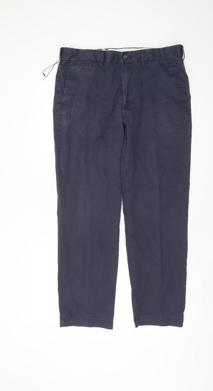 Marks and Spencer Blue Chino Trousers - 34 Regular