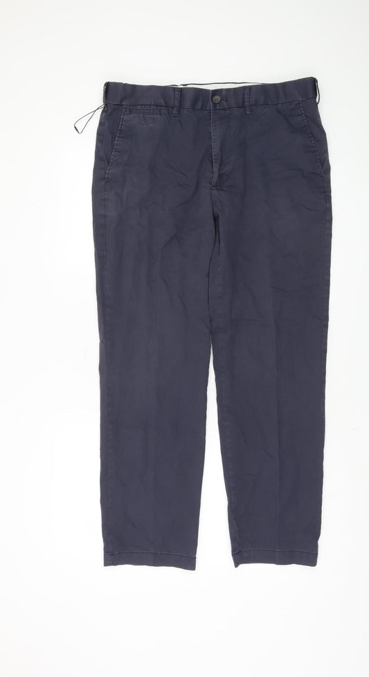 Marks and Spencer Blue Chino Trousers - 34 Regular