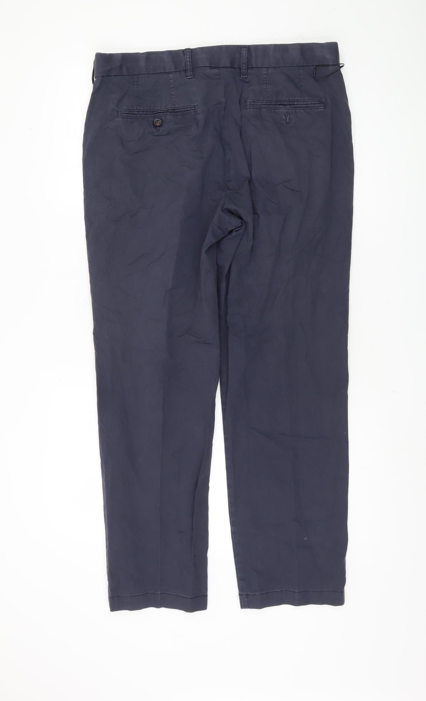 Marks and Spencer Blue Chino Trousers - 34 Regular