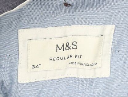 Marks and Spencer Blue Chino Trousers - 34 Regular
