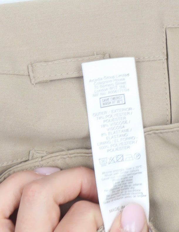 Miss Selfridge Beige Culotte Shorts, Women Size 12