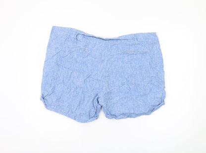 Marks and Spencer Women Blue Linen Shorts Size 22