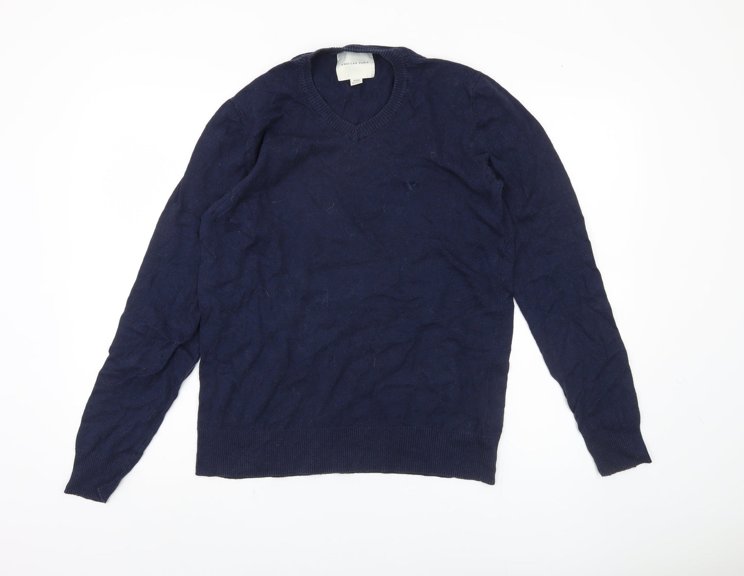 American Eagle Men's Blue Pullover Jumper M