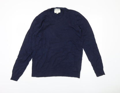 American Eagle Men's Blue Pullover Jumper M