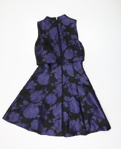 Coast Women's Purple Floral Fit & Flare Dress, Size 10