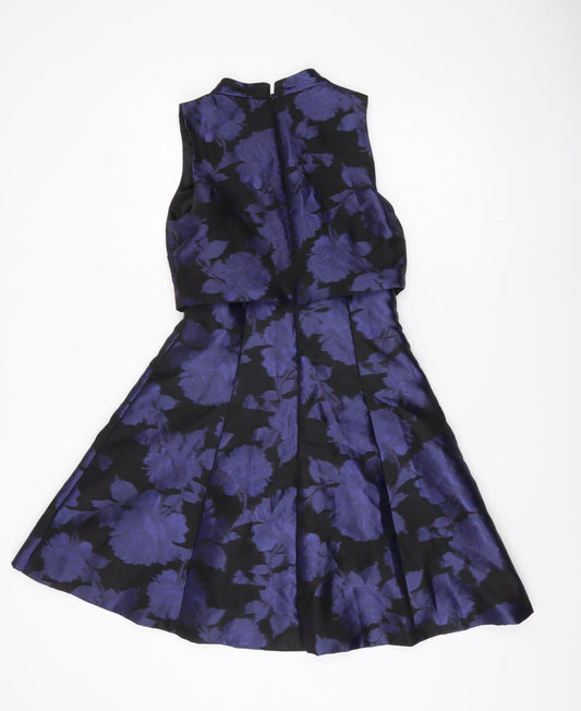 Coast Women's Purple Floral Fit & Flare Dress, Size 10