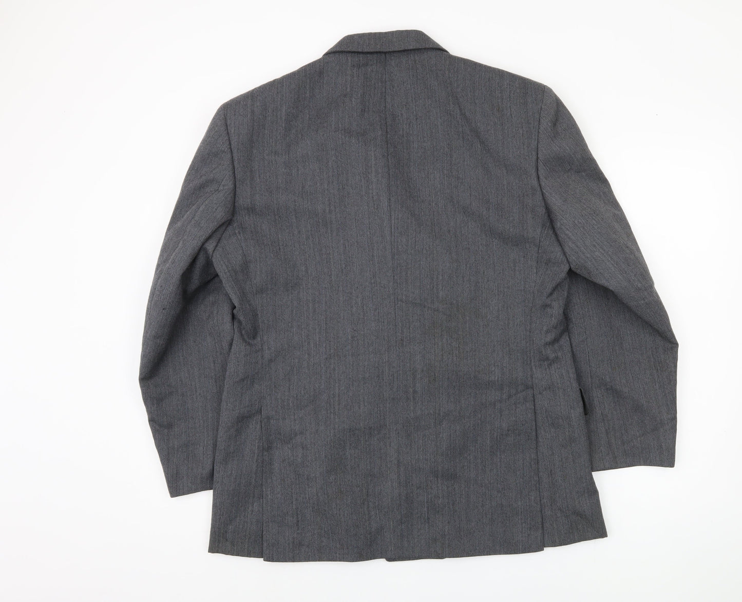 Harbarry of England Men's Grey Double-Breasted Blazer 40 Short