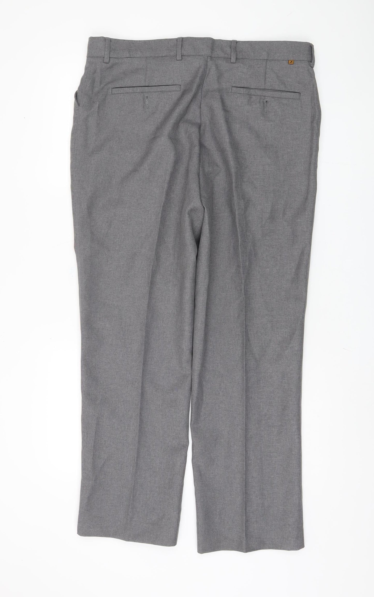 Farah Men's Grey Classic Dress Pants