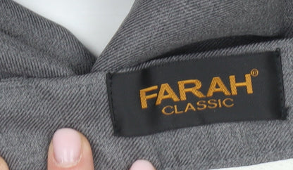 Farah Men's Grey Classic Dress Pants