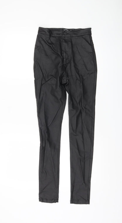 Womens UK Size S Boohoo Slim Fit Leggings Black Trousers