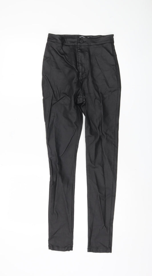 Womens UK Size S Boohoo Slim Fit Leggings Black Trousers
