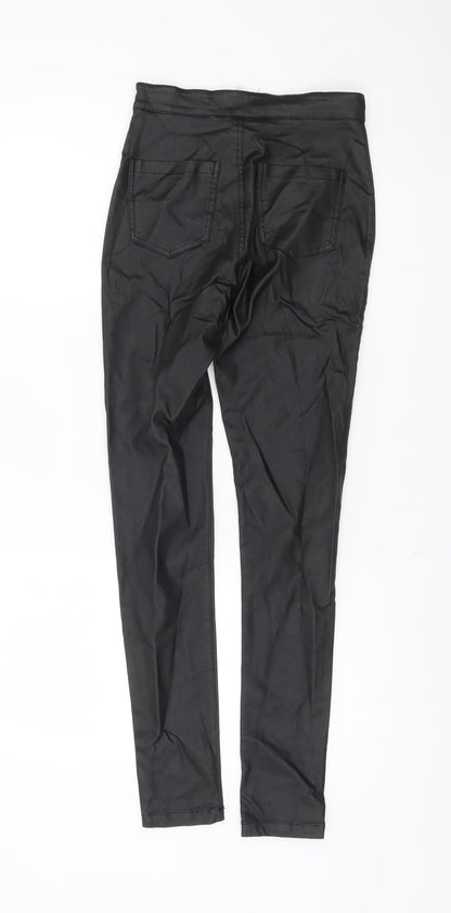 Womens UK Size S Boohoo Slim Fit Leggings Black Trousers