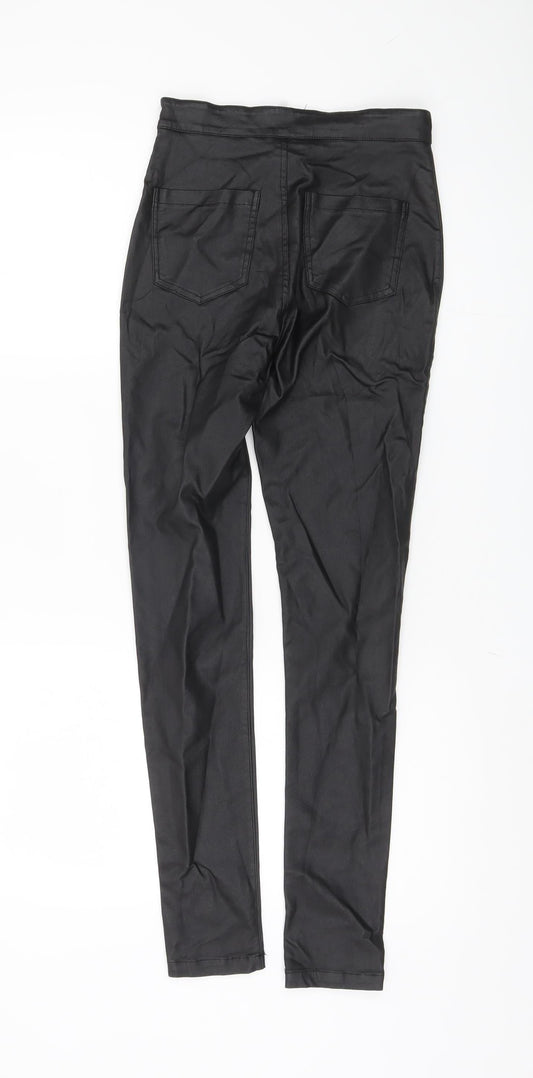 Womens UK Size S Boohoo Slim Fit Leggings Black Trousers