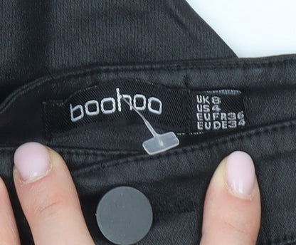 Womens UK Size S Boohoo Slim Fit Leggings Black Trousers