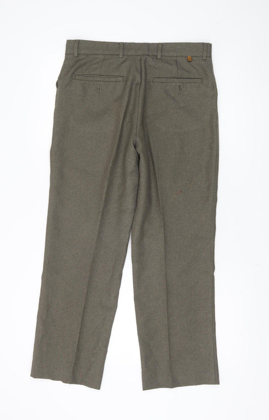 Farah Men's Grey Trousers, Size 32, Classic Fit