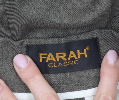 Farah Men's Grey Trousers, Size 32, Classic Fit