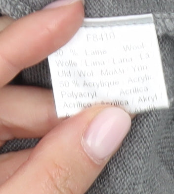 Lacoste Men's Full Zip Grey Jumper Size 7XL