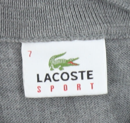 Lacoste Men's Full Zip Grey Jumper Size 7XL
