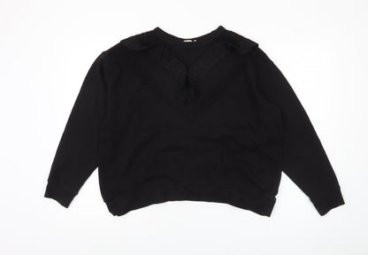 L.O.G.G Black Women's Sweatshirt Size 12 Casual Elegant