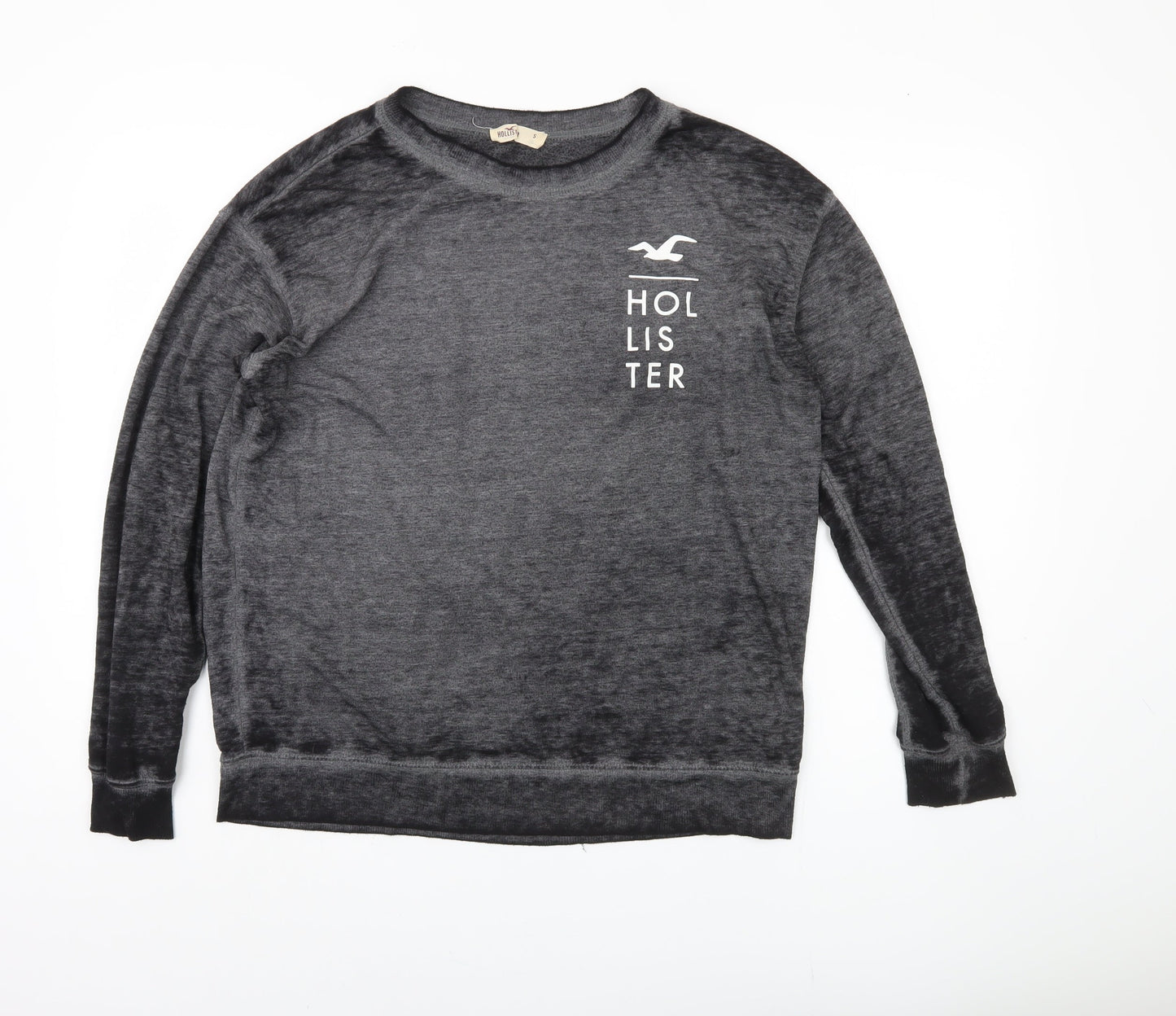 Hollister Women's Grey Pullover Sweatshirt, Size S