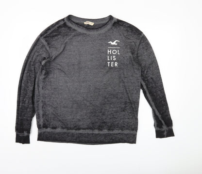 Hollister Women's Grey Pullover Sweatshirt, Size S