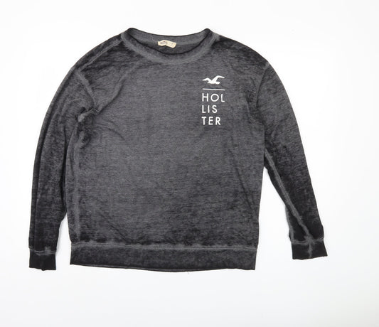 Hollister Women's Grey Pullover Sweatshirt, Size S