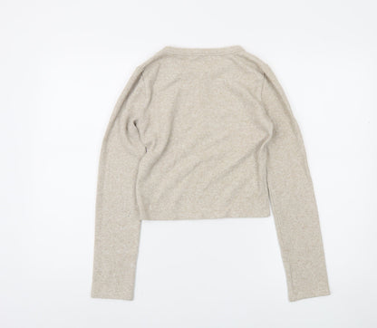 Womens UK Size 12 Zara Beige Pullover Jumper