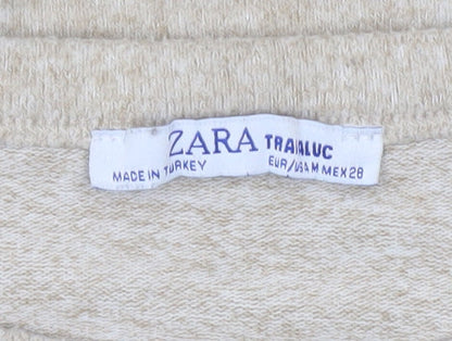 Womens UK Size 12 Zara Beige Pullover Jumper