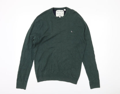 Jack Wills Men's Green Pullover Jumper - Size S