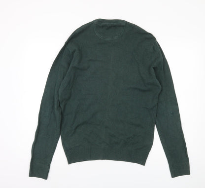 Jack Wills Men's Green Pullover Jumper - Size S