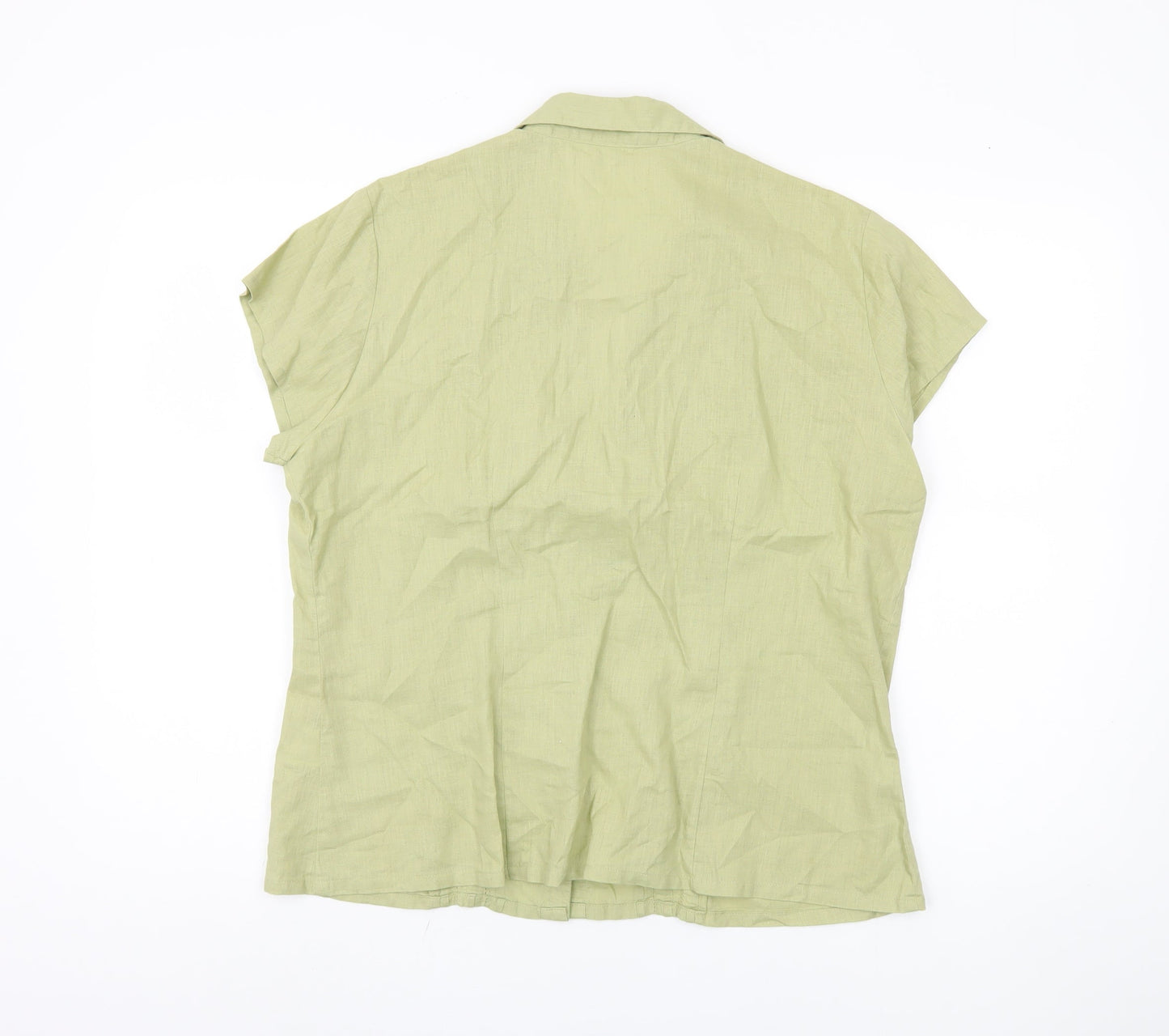 Epilogue Women's Green Short Sleeve Blouse Size 18