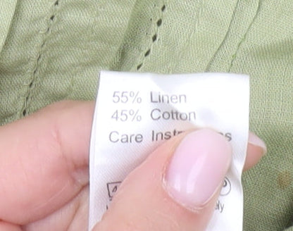 Epilogue Women's Green Short Sleeve Blouse Size 18