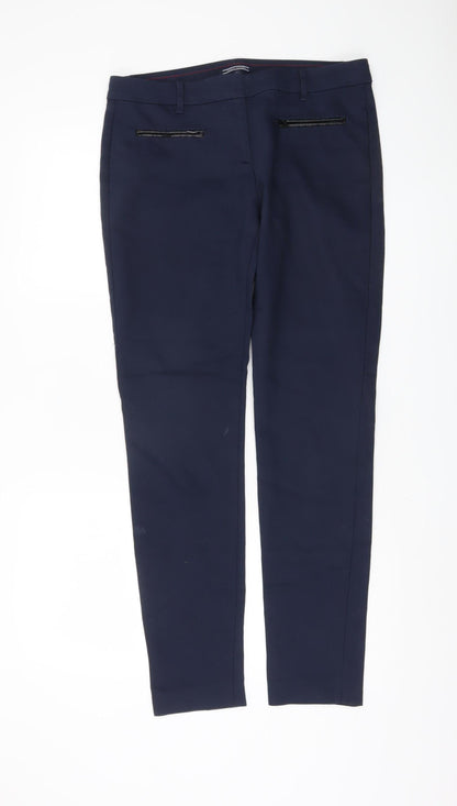 Womens UK Size 10 Tommy Hilfiger Regular Fit Casual Business Blue Trousers