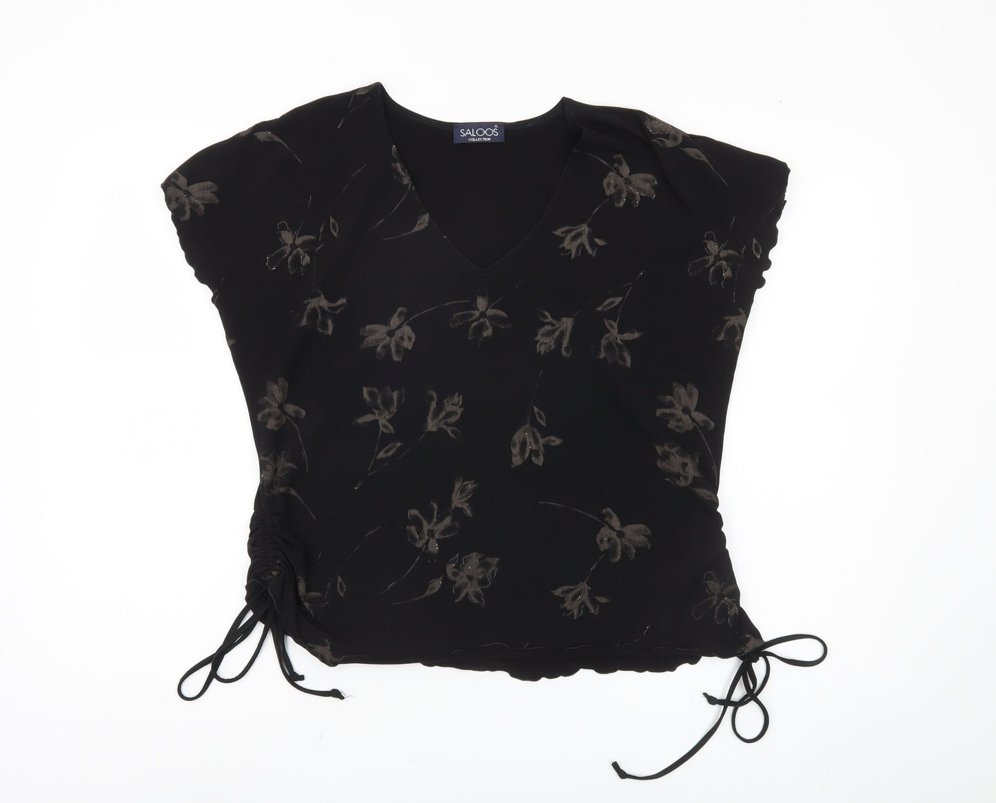 Womens UK Size XL Saloos Collection Black Basic Blouse