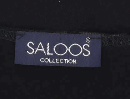 Womens UK Size XL Saloos Collection Black Basic Blouse