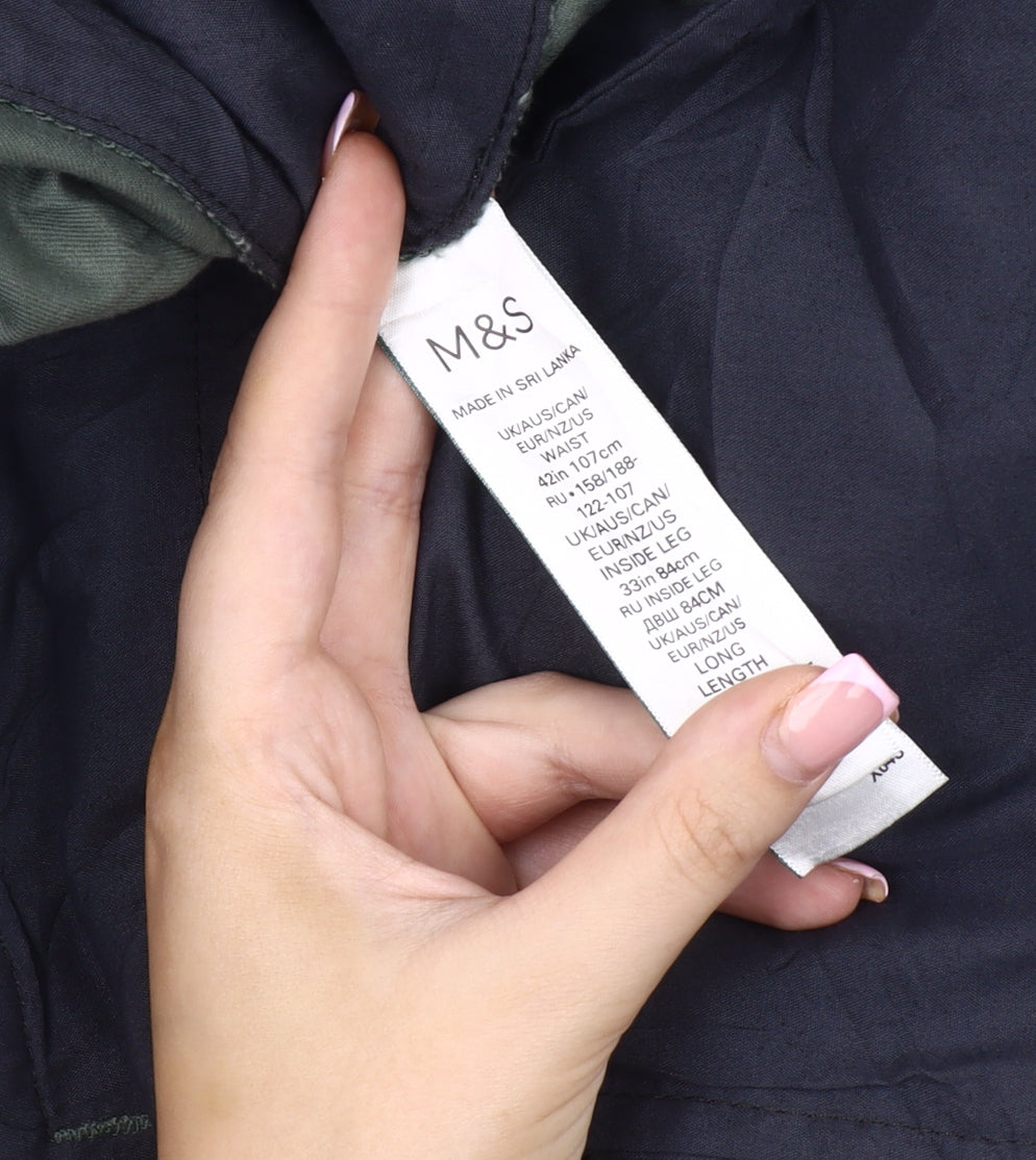 Marks and Spencer Men's Green Trousers 42